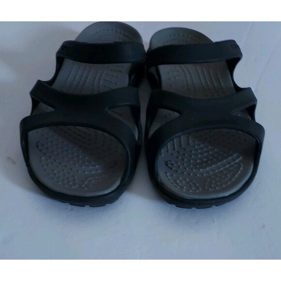 Crocs Meleen Slip On Slide Sandals Black Women's 10 Outdoor Comfort Beach - Picture 2 of 5